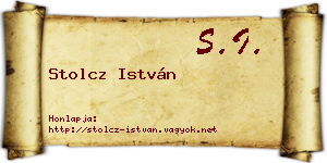 Stolcz István névjegykártya